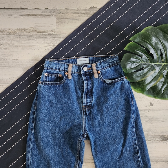 Still Here Tate Woodland Tapered Leg Jeans Classic Blue Size 24 - Picture 9 of 14